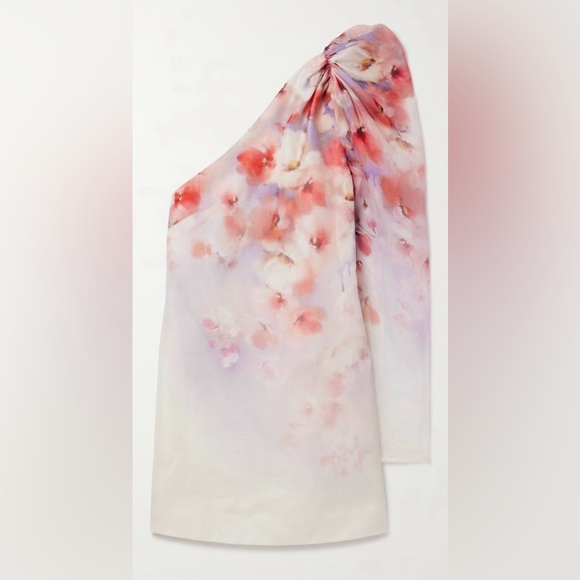 Zimmermann Dresses & Skirts - Zimmermann Crush Asymmetrical Mini Dress Size 2